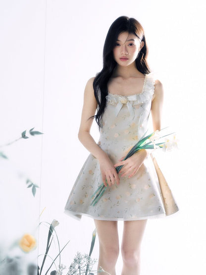 Oil Painting Jacquard Rose Dress【s0000015915】