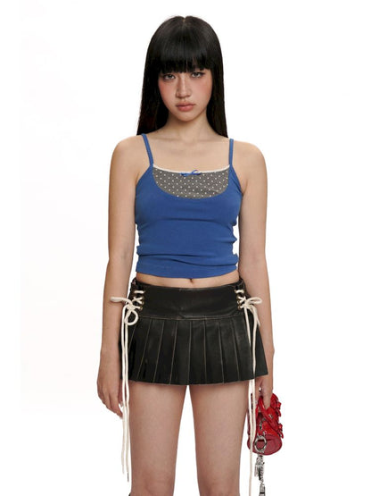 Plaid layered ultra-short skirt【s0000012536】