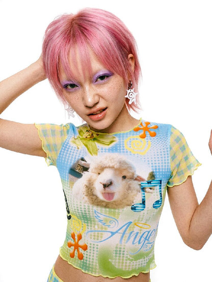 Mesh Short Sleeve Mermaid Dress【s0000017518】