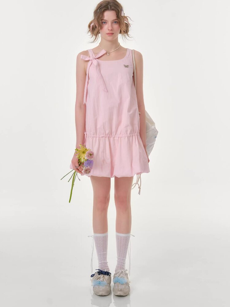 Lace Up Bud Hem Camisole Dress【s0000016615】