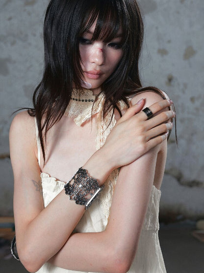 Distressed Silver Cross Bracelet【s0000018108】