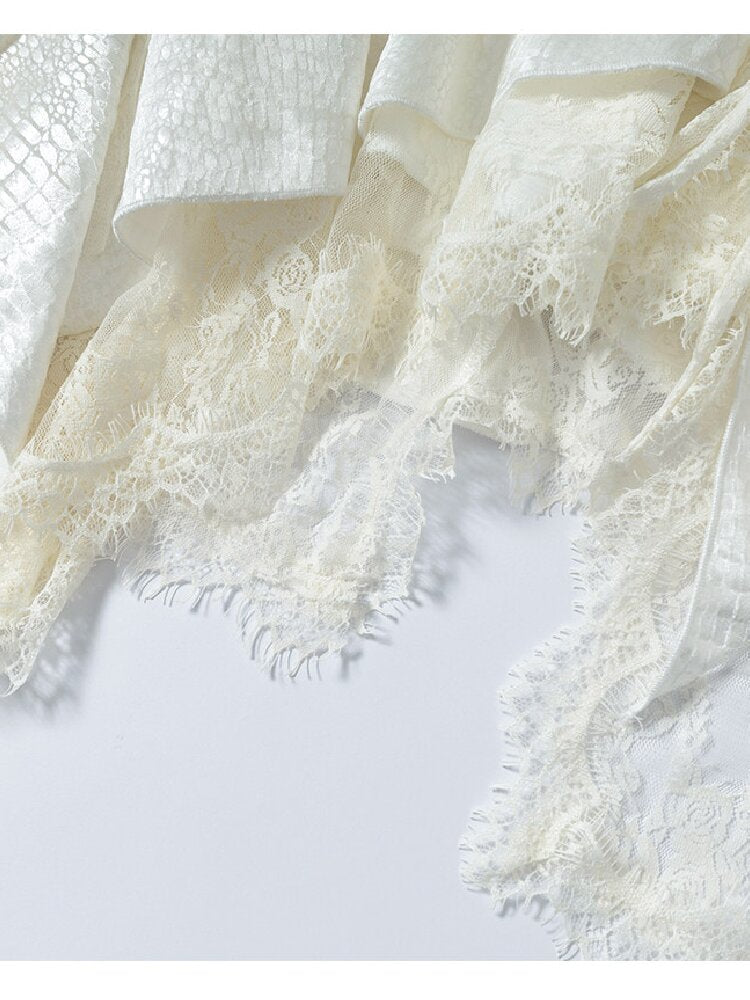 Baroque Velvet Lace A-Line Skirt【s0000016988】