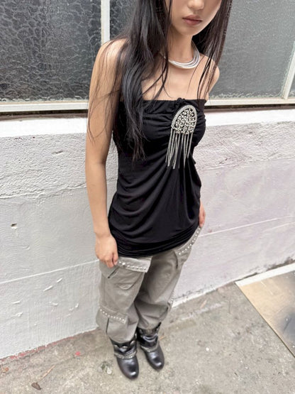 Strapless halter neck two-way vest【s0000012703】