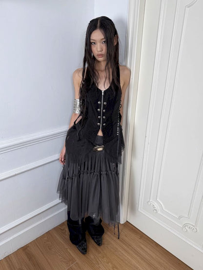 Fur Collar Pirate Sleeveless Vest【s0000013909】