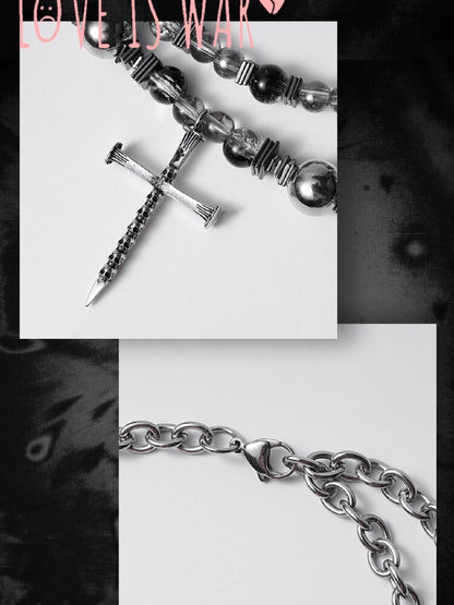 Skull Ruins Y2K Punk Heavy Necklace【s0000018970】
