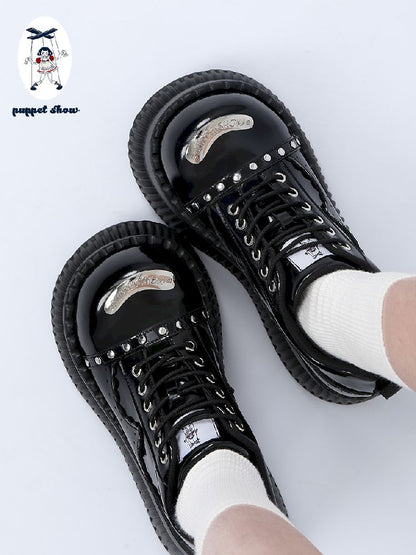 Metal Punk Hundred Small Leather Shoes【s0000011718】