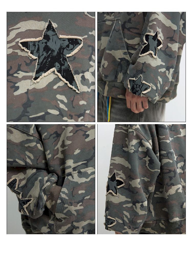 Camouflage Hooded Sweatshirt【s0000011694】