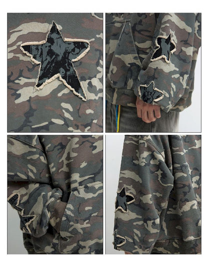 Camouflage Hooded Sweatshirt【s0000011694】