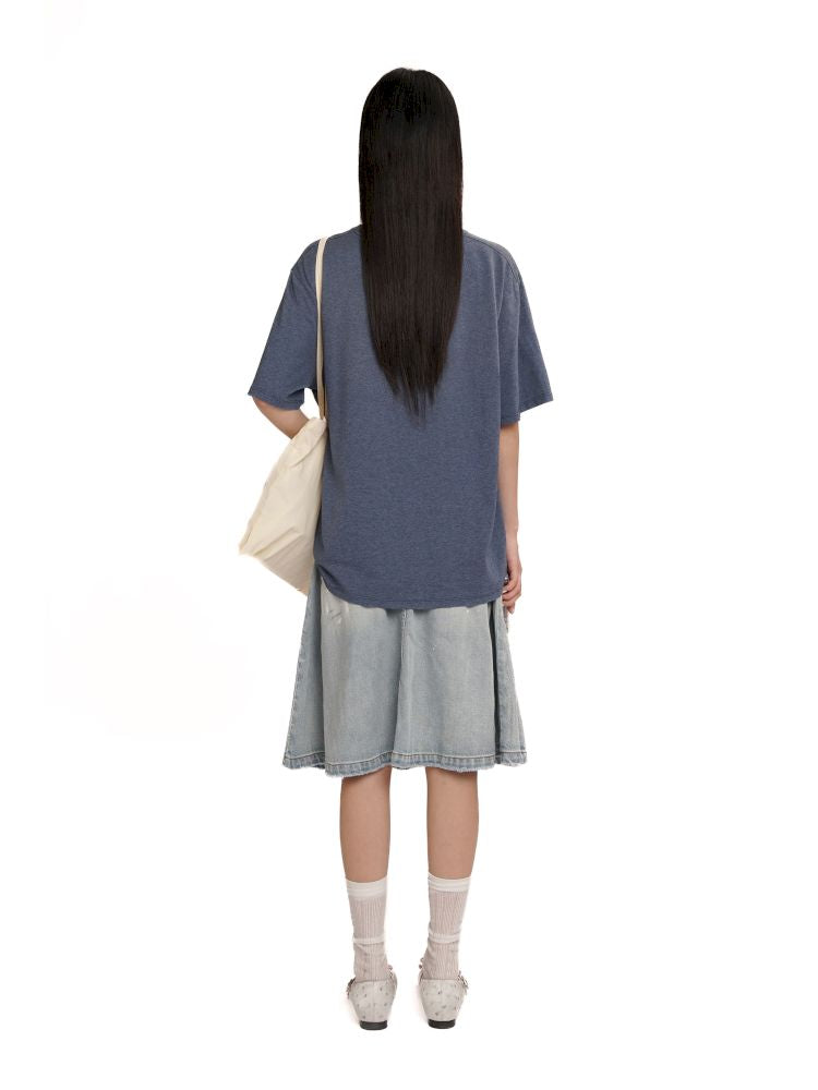 Soft collar worn Loose short-sleeved T-shirt【s0000012544】