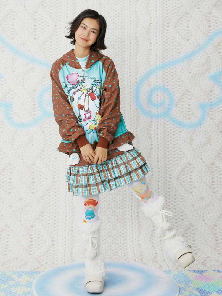 Brown Corduroy Wings Fall Winter Skirt【s0000014848】