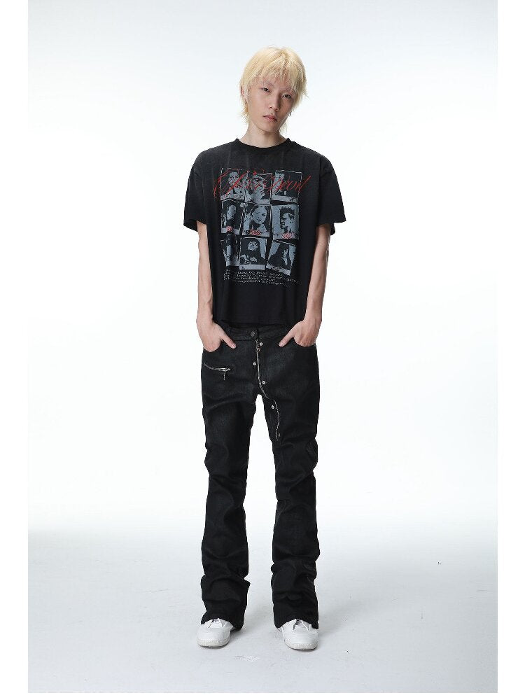 Multi-Zip Wax Deconstructed Denim【s0000017145】
