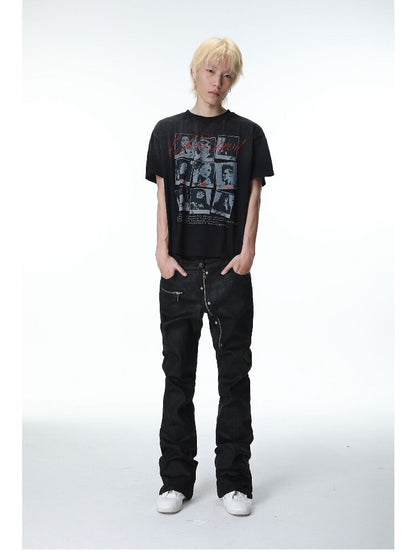 Multi-Zip Wax Deconstructed Denim【s0000017145】