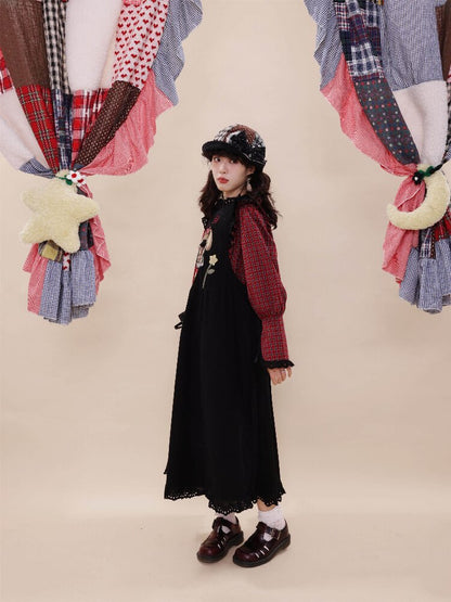 Corduroy Rabbit Strawberry Dress【s0000019288】