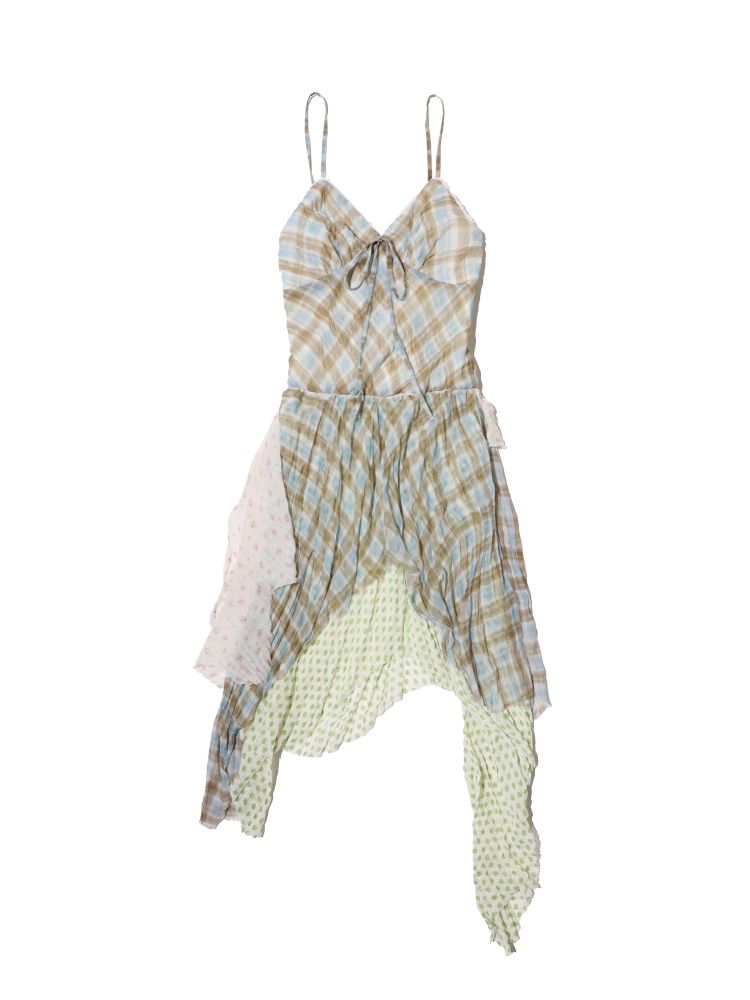 Layered hem irregular halter dress【s0000013449】