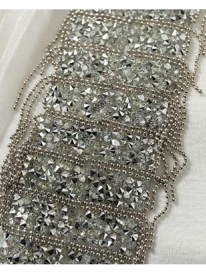 Sequins Fringed Diamond Halterneck Vest【s0000016987】