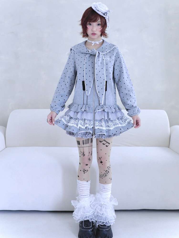Antique Ghost Girl Gray Sailor Dress【s0000014696】