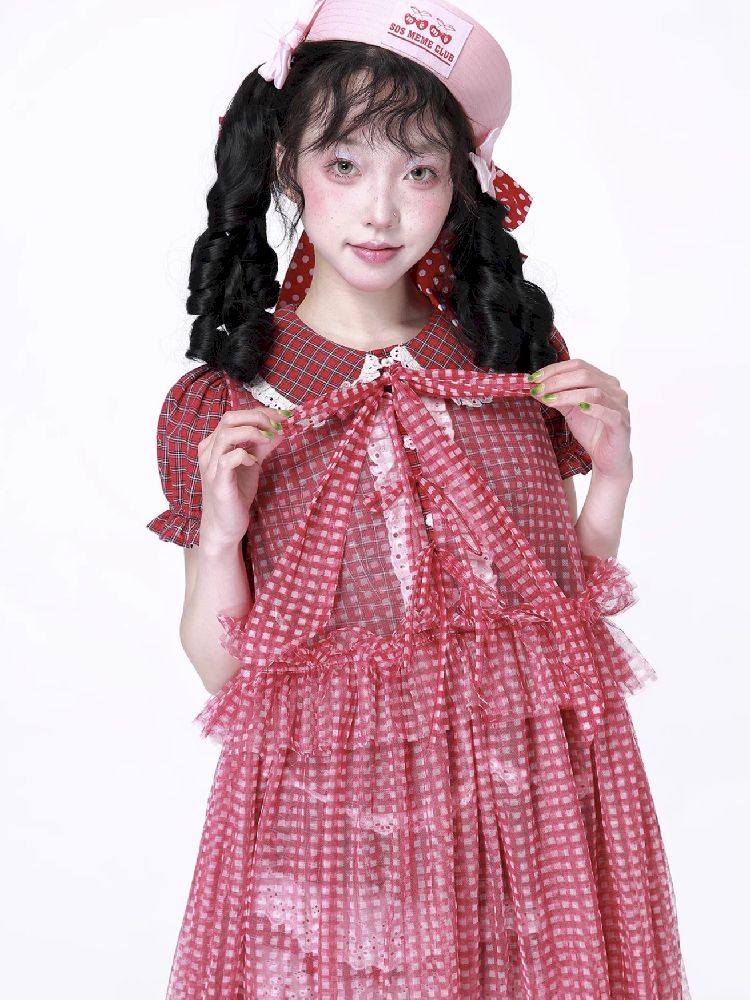 Retro Mesh Hooded Dress【s0000012194】