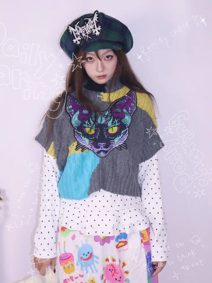 Green Vintage Plaid Beret【s0000014346】