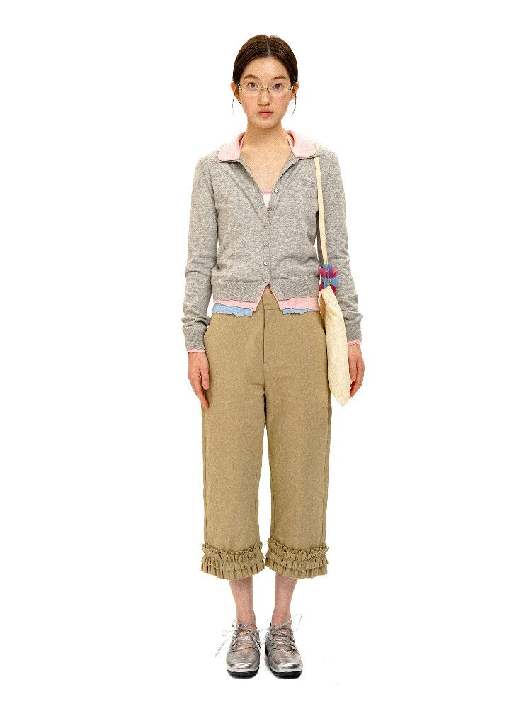Contrast Fake 3-Piece Knit Cardigan【s0000016101】