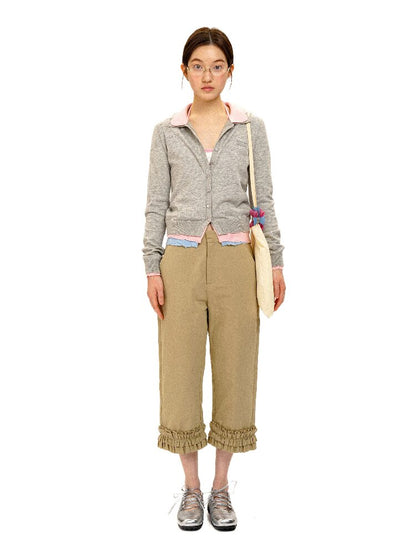 Contrast Fake 3-Piece Knit Cardigan【s0000016101】