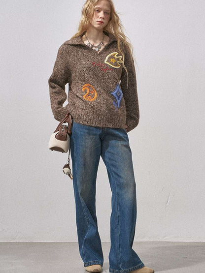 Colorful Towel Embroidered Sweater【s0000015232】