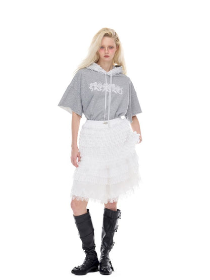 Hooded backless sports T-shirt【s0000012988】