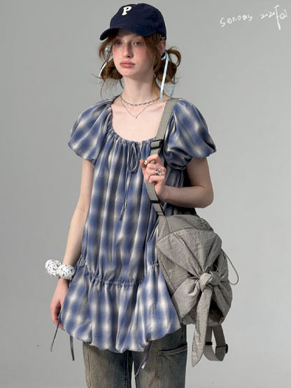 Bubble Short Sleeve Dress【s0000012222】