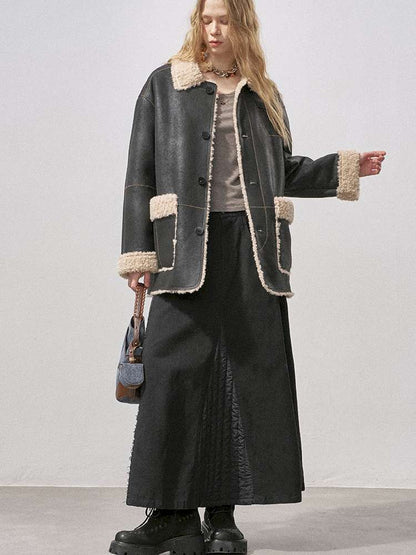 Cotton Paneled Quilted Maxi Skirt【s0000015213】