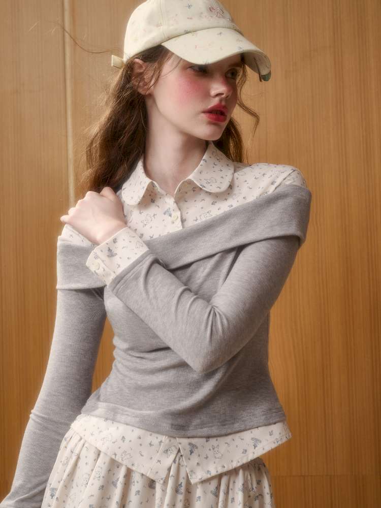 Rabbit Print Design Top Skirt【s0000014886】