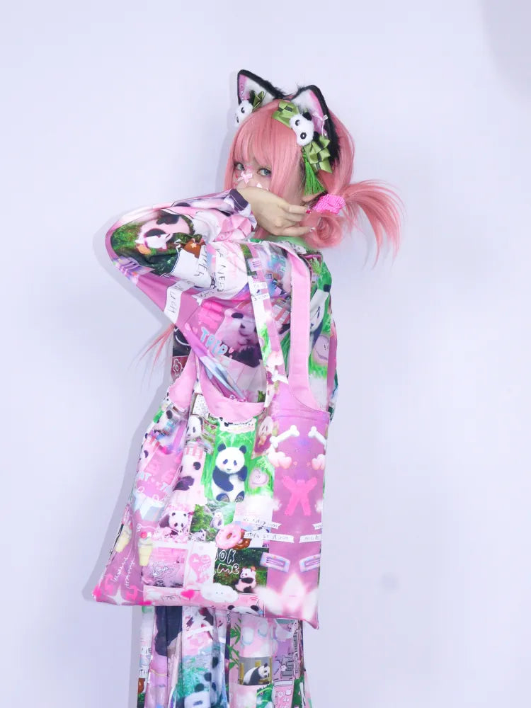 Cute Cartoon Print Shoulder Bag Tote Bag【s0000013980】