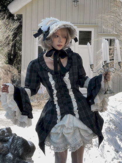 레이스 ji 슬리브 도베 테일 불규칙한 셔츠 [S0000011340]