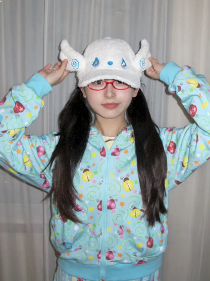 Towel Y2K White Duckbill Baseball Cap【s0000014196】