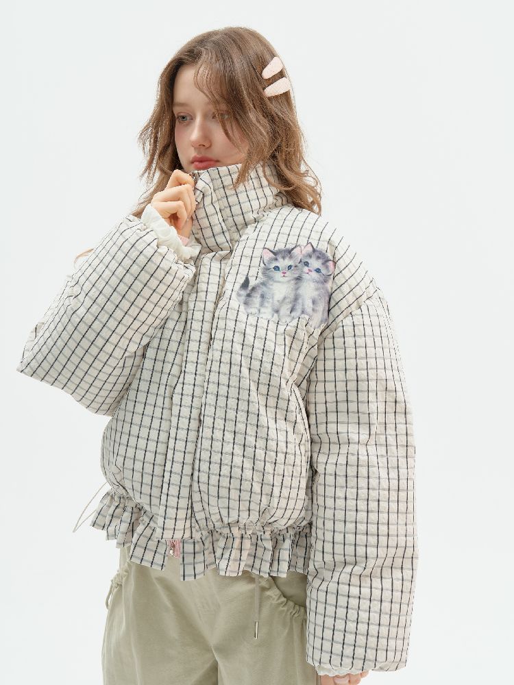 Short Thickened Cat Drawstring Jacket【s0000011505】