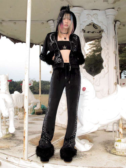 Horse Unicorn Velvet Diamond Coat【s0000015377】