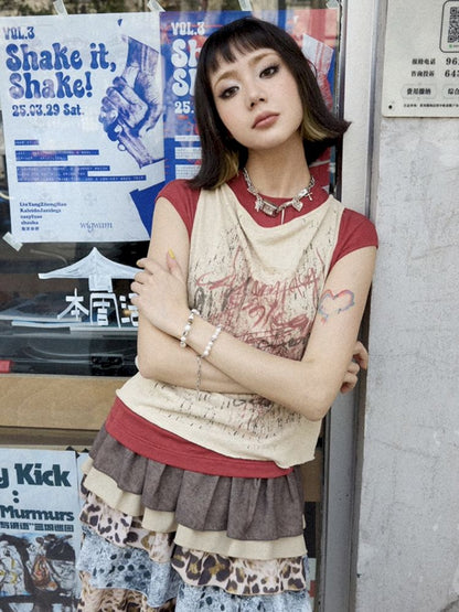 Fake Two Swing Collar Vest【s0000012290】
