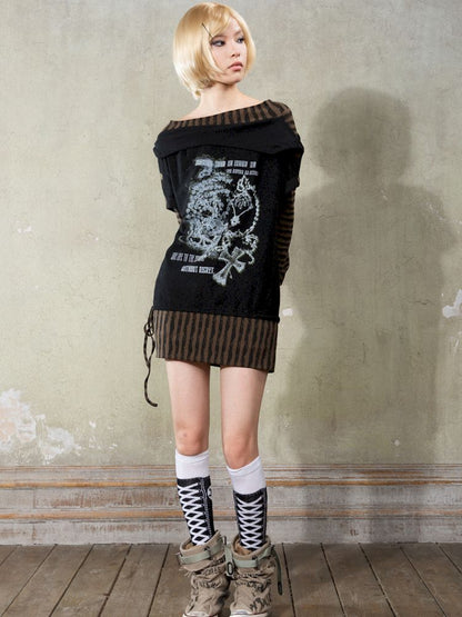 One Shoulder Punk Loose Sweatshirt【s0000009932】