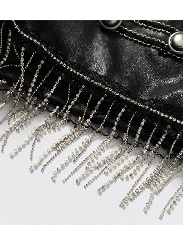 NO RCourt Punk Metal Chain Slim Shorts【s0000017236】
