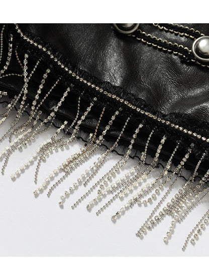 NO RCourt Punk Metal Chain Slim Shorts【s0000017236】
