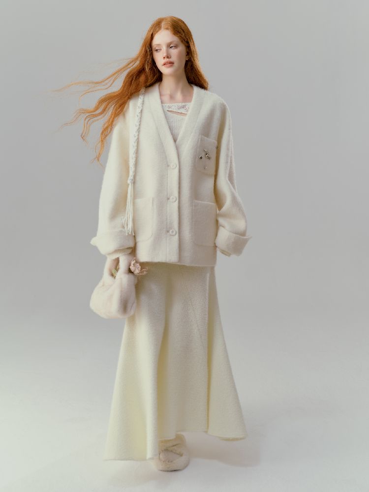 Slim irregular wool knit sweater【s0000012138】
