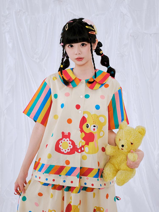 Linbo LOL Jiarry 프린트 셔츠 [S0000009098]