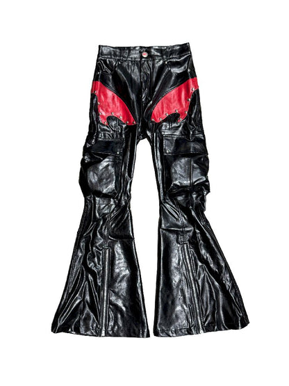 Flame Flare Pu Pants [S0000010331]