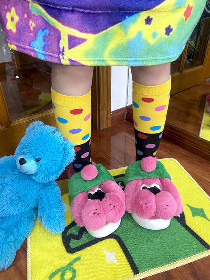 Polka Dot Fleece Over Knee Socks【s0000014628】