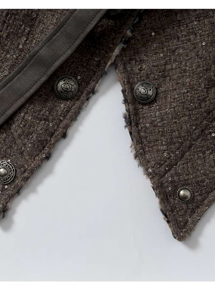 Chanel-Style Reversible Fleece Coat【s0000014462】