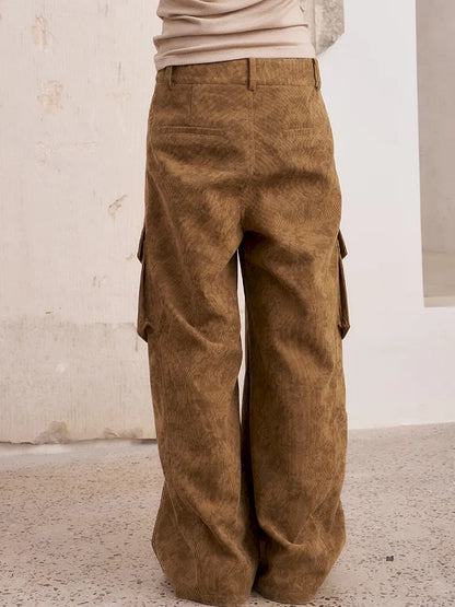 Pocket Structured Relaxed Straight-Leg Workwear Pants【s0000014071】