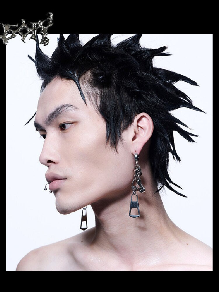 Futuristic Reworked Ear Clips Studs【s0000018876】