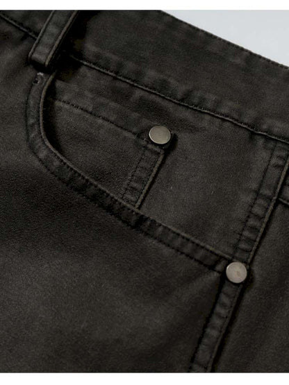 Slightly Flared Suede Casual Pants【s0000014480】