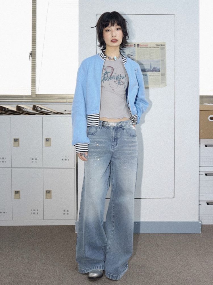 Starfish Hot Rhinestone Sweatshirt Jacket【s0000012278】