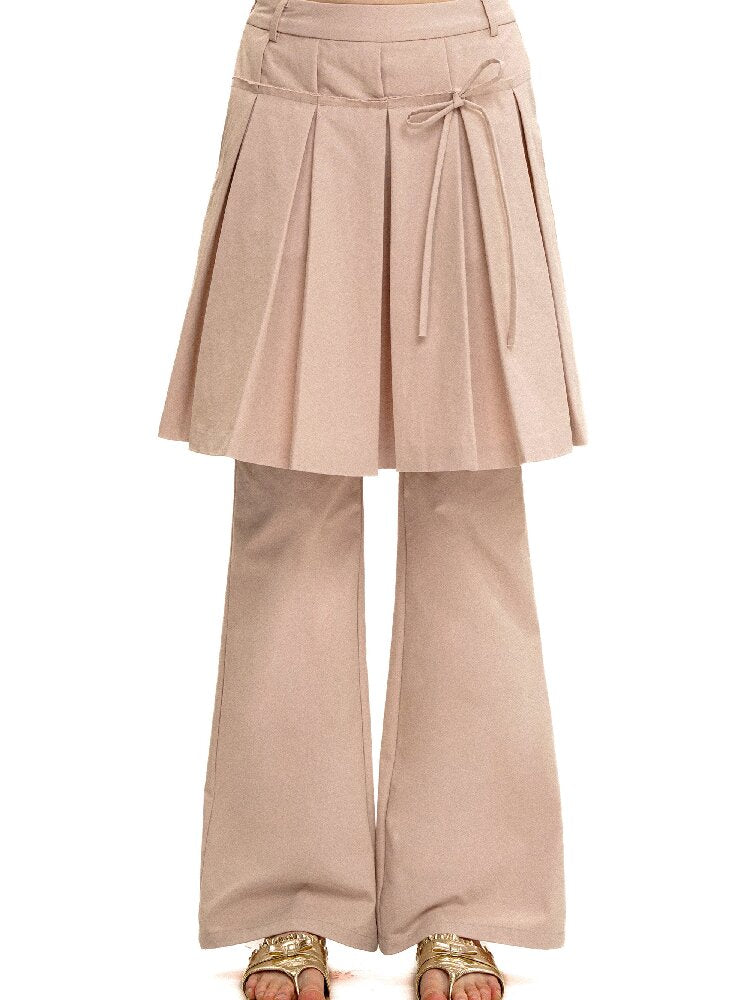 Bow Pleated Skirt Pants【s0000017422】