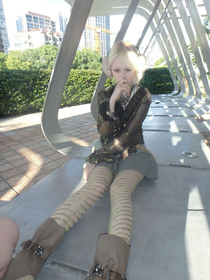 Striped irregular print 10D ultra-thin stockings【s0000013176】