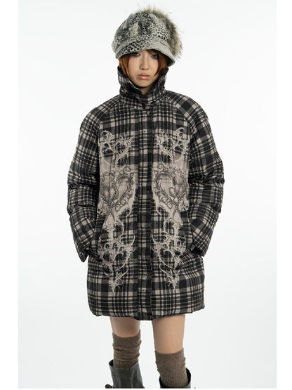 Retro Plaid Bear Love Down Jacket【s0000018077】